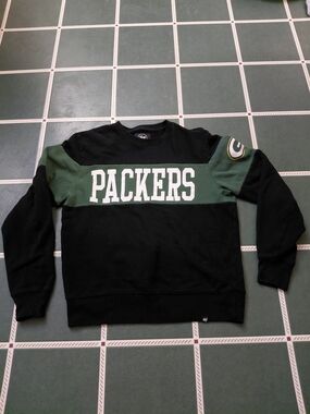 '47 Green & Black Packers Crewneck Sweatshirt
